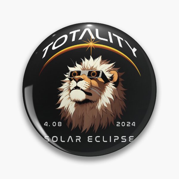 Artikelvorschau, Totality, ein Königslöwe mit Sonnenbrille und Blick auf die totale Sonnenfinsternis, Wild Animal Eclipse Viewing Party 2024. entworfen und verkauft von jeyel7.