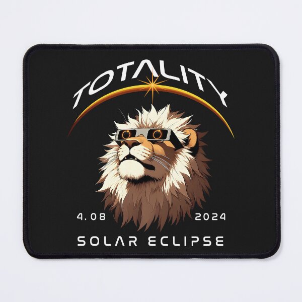 Item preview, Totality, a King Lion wearing sunglasses looking at the Total Solar Eclipse, Wild Animal Eclipse Viewing Party 2024. designed and sold by jeyel7.