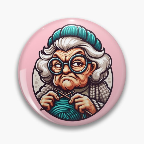 Item preview, Knitting Grandma designed and sold by HeadTurningArt.