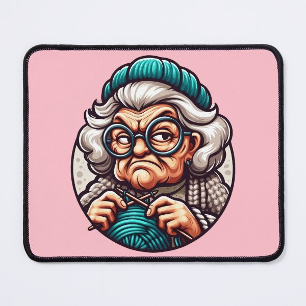Item preview, Knitting Grandma designed and sold by HeadTurningArt.