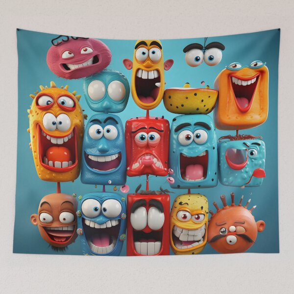 Item preview, funny face Whimsical Characters designed and sold by Ryslissa.