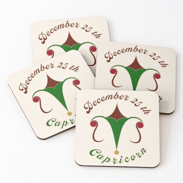 Item preview, December 25th Capricorn - Christmas and Newton's birthday logo - Cream Background designed and sold by hirokino.