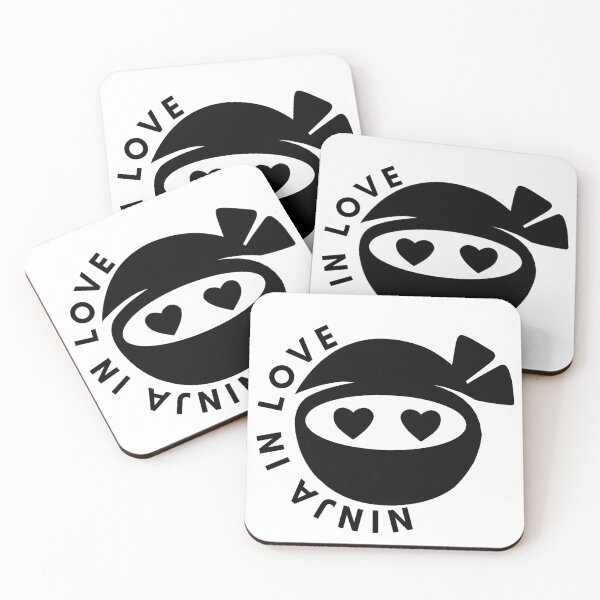 Item preview, NINJA IN LOVE, MINIMAL LOGO IN BLACK AND WHITE designed and sold by infinitearte.