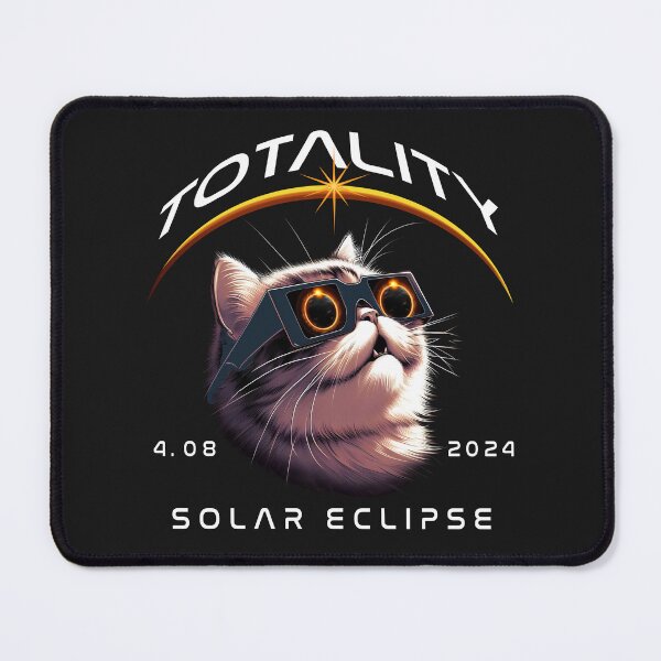 Item preview, Totality, a Persian Cat wearing sunglasses looking at the Total Solar Eclipse, Pet Animal Eclipse Viewing Pawty 2024. designed and sold by jeyel7.