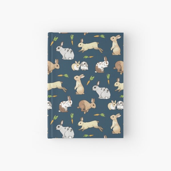 Item preview, Rabbits on navy background designed and sold by HazelFisher.