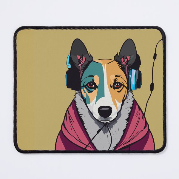 Item preview, The Hip DJ Dog Wearing Headphones designed and sold by griceyvisuals.