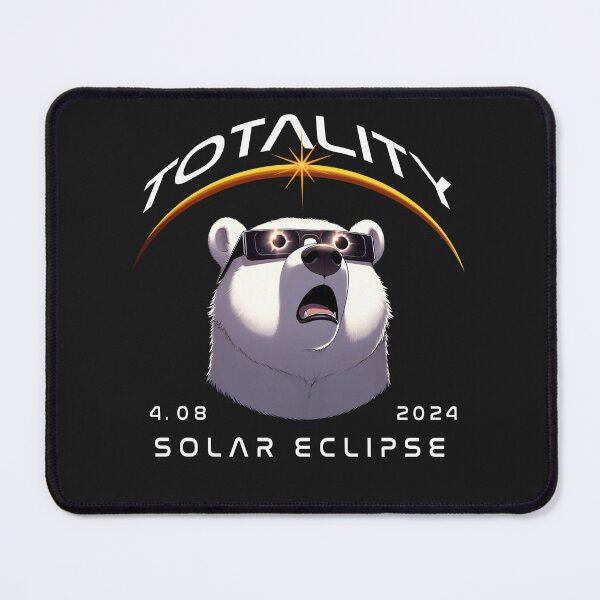 Item preview, Totality, a Polar bear wearing sunglasses looking at the Total Solar Eclipse, Animal Eclipse Viewing Party 2024. designed and sold by jeyel7.