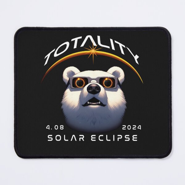 Item preview, Totality, a cool polar bear wearing sunglasses looking at the Total Solar Eclipse, Wild Animal Eclipse Viewing Pawty 2024 designed and sold by jeyel7.