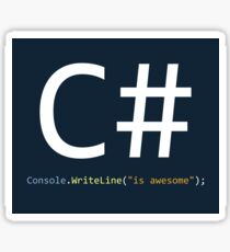 C# is awesome - Computer Programming Sticker