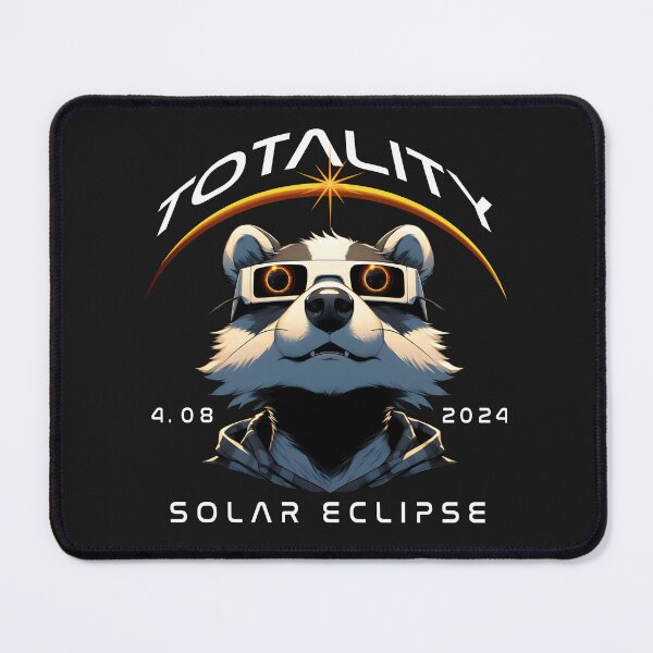 Item preview, Totality, a cool racoon wearing sunglasses looking at the Total Solar Eclipse, Animal Eclipse Viewing Pawty 2024. designed and sold by jeyel7.