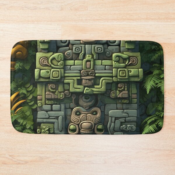 Item preview, Indian Mayan Aztec Boho Tribal Ethnic Carving designed and sold by Vector Scout Lab.