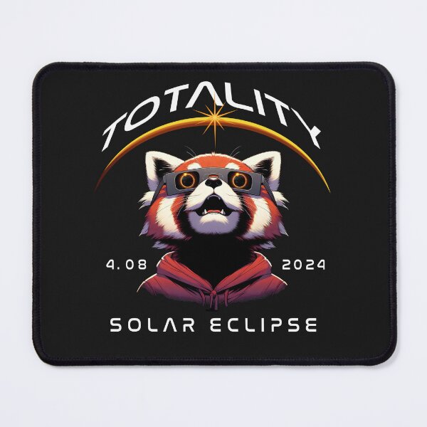 Item preview, Totality, a red panda wearing sunglasses looking at the Total Solar Eclipse, Animal Eclipse Viewing Party 2024. designed and sold by jeyel7.