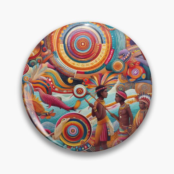 Item preview, The indigenous of Australian Aboriginal wall art designed and sold by primtawan.