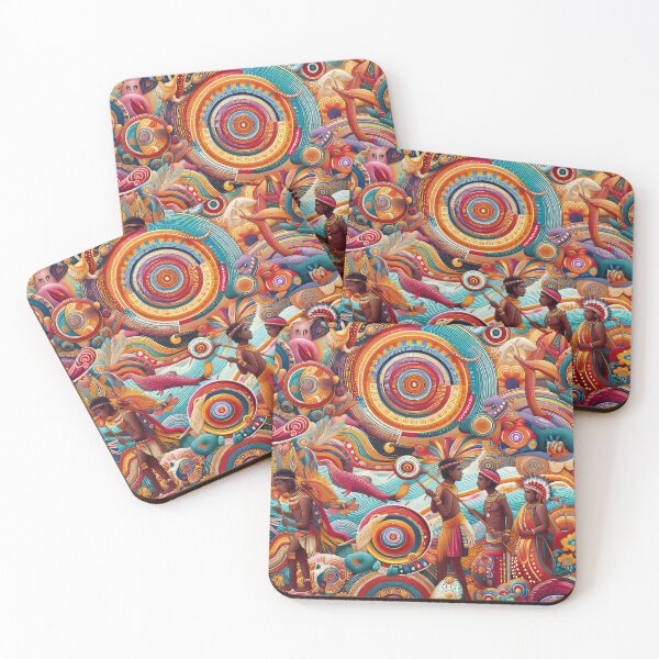 Item preview, The indigenous of Australian Aboriginal wall art designed and sold by primtawan.