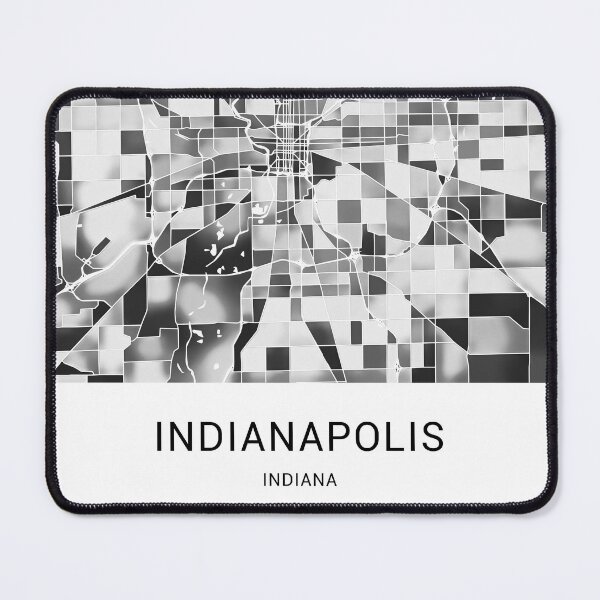 Item preview, Indianapolis Indiana Named City Map - Black and White designed and sold by StylishStacks.