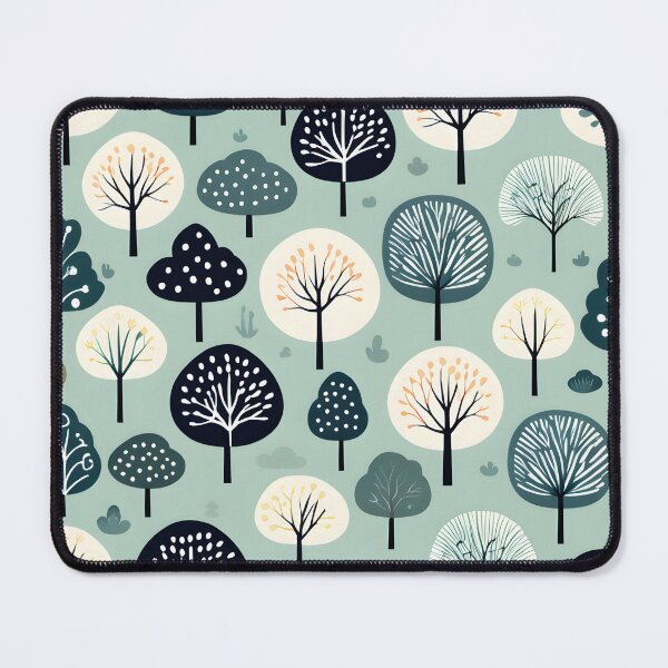 Item preview, Calming forest pattern with round trees designed and sold by Naturitude.
