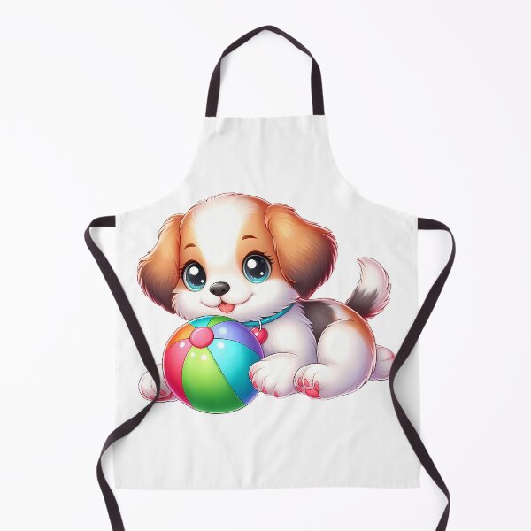 Item preview, cute puppy plays with a ball designed and sold by CreativeSparkzz.