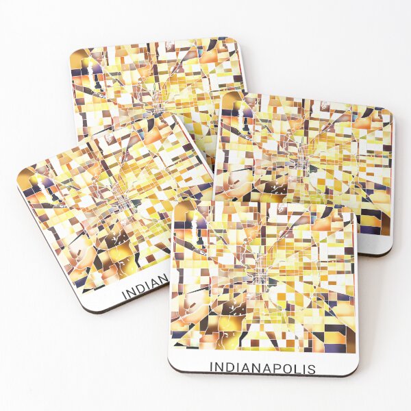Item preview, Indianapolis Indiana Named City Map - Golden Yellow designed and sold by StylishStacks.