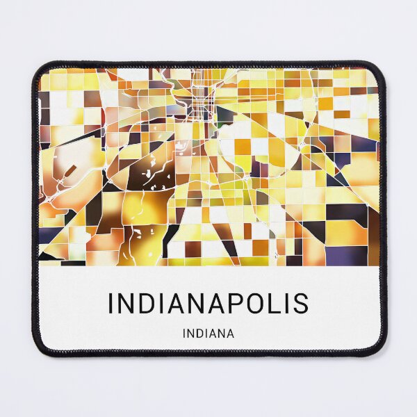 Item preview, Indianapolis Indiana Named City Map - Golden Yellow designed and sold by StylishStacks.