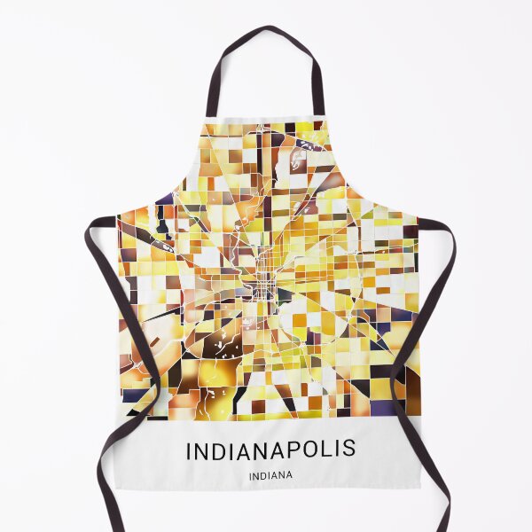 Item preview, Indianapolis Indiana Named City Map - Golden Yellow designed and sold by StylishStacks.