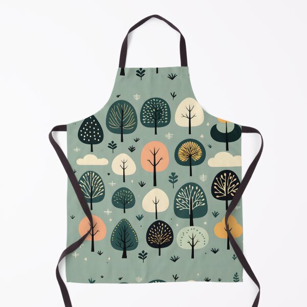 Item preview, Calming forest pattern with round trees designed and sold by Naturitude.