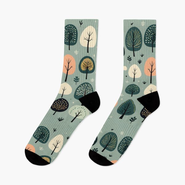 Item preview, Calming forest pattern with round trees designed and sold by Naturitude.
