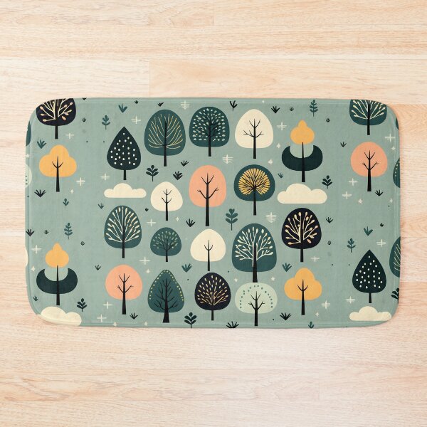 Item preview, Calming forest pattern with round trees designed and sold by Naturitude.