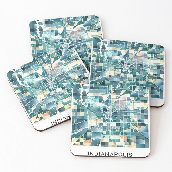 Item preview, Indianapolis Indiana Named City Map - Lush Green designed and sold by StylishStacks.