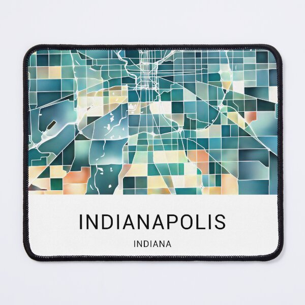 Item preview, Indianapolis Indiana Named City Map - Lush Green designed and sold by StylishStacks.