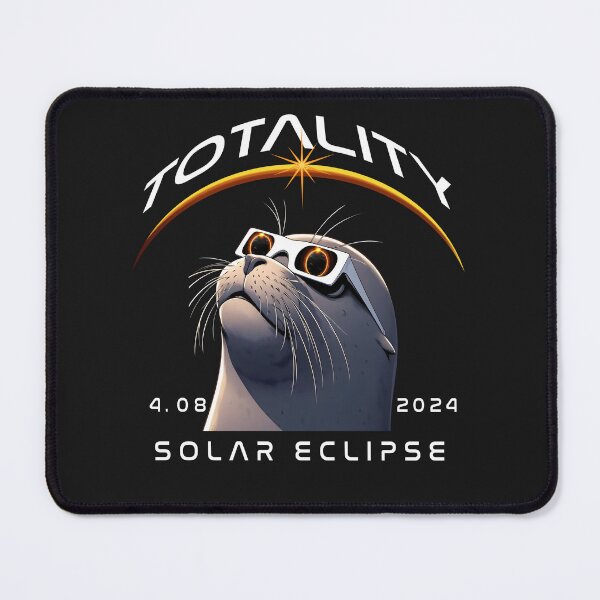 Item preview, Totality, a sea lion wearing sunglasses looking up at the Total Solar Eclipse, Animal Eclipse Viewing Pary 2024. designed and sold by jeyel7.