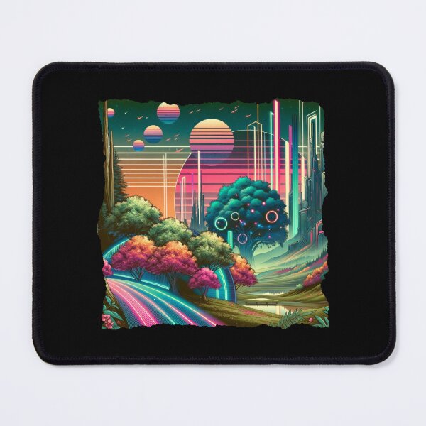 Item preview, Retro-Futuristic Nature: A Synthwave Dreamscape designed and sold by ChromaticBlend.