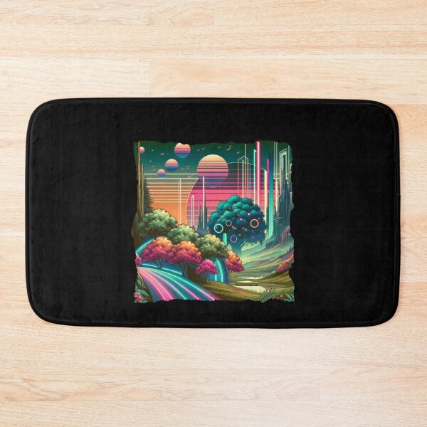 Item preview, Retro-Futuristic Nature: A Synthwave Dreamscape designed and sold by ChromaticBlend.