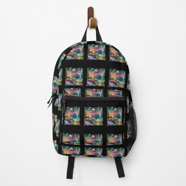 Item preview, Retro-Futuristic Nature: A Synthwave Dreamscape designed and sold by ChromaticBlend.