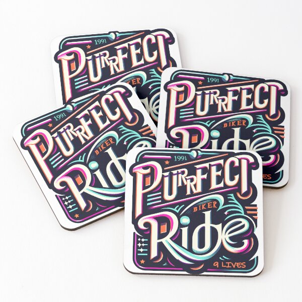Item preview, Purrfect ride - Typography designed and sold by İlker Berk Ergan.