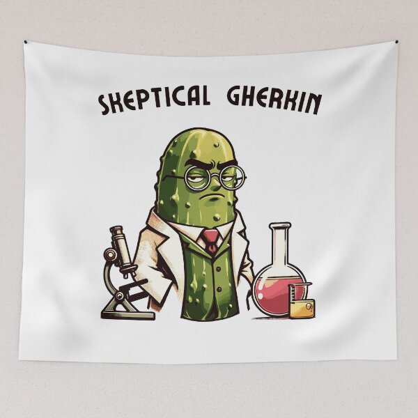Item preview, Pickle Cynical Scientist Skeptical Gherkin designed and sold by CosyTeal.