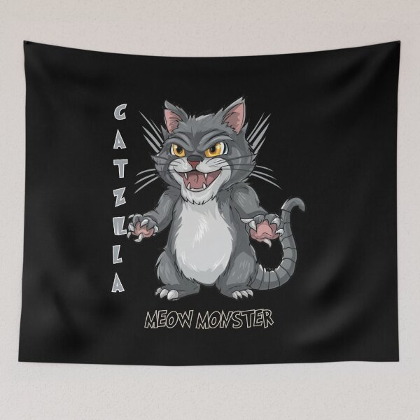 Item preview, Catzilla : Meow Monster designed and sold by ArtFeverShop.