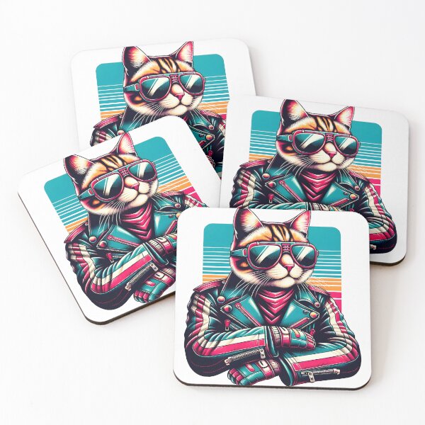 Item preview, Cool Retro Biker Cat designed and sold by İlker Berk Ergan.