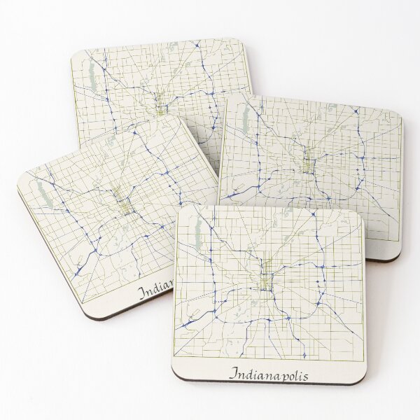 Item preview, Indianapolis Indiana Named City Map - Hand-Drawn designed and sold by StylishStacks.