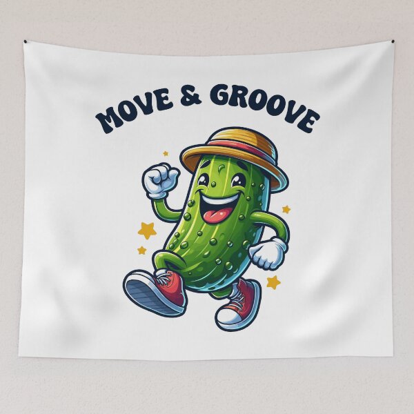 Item preview, Pickle Dancing Move & Groove Retro designed and sold by CosyTeal.
