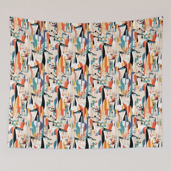 Item preview, Greyhound in Geometric camouflage pattern designed and sold by forget45studio.