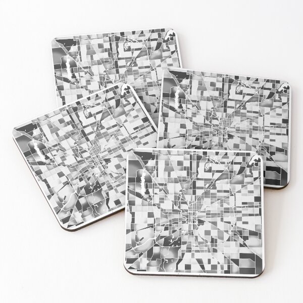 Item preview, Indianapolis Indiana City Map - Black and White designed and sold by StylishStacks.