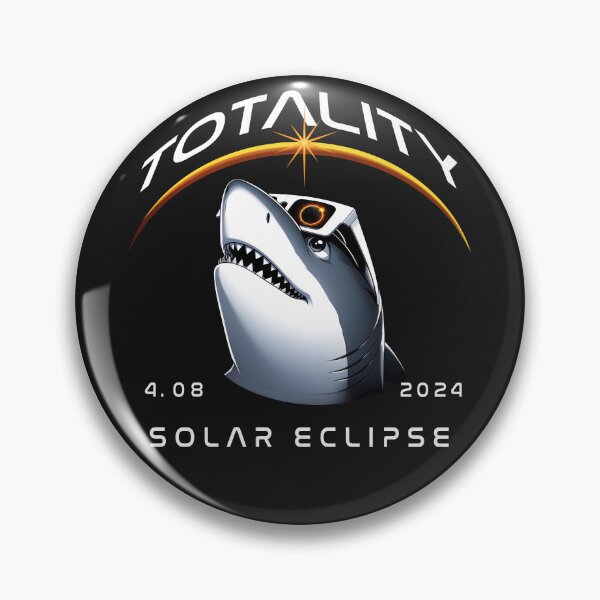 Artikelvorschau, Totality, ein cooler Hai mit Sonnenbrille, der zur totalen Sonnenfinsternis aufblickt, dem Eclipse Viewing Animal 2024 entworfen und verkauft von jeyel7.
