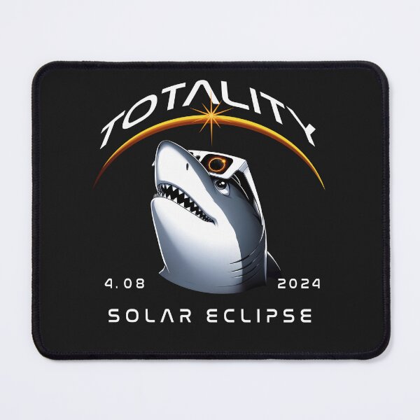 Item preview, Totality, a cool Shark wearing sunglasses looking up at the Total Solar Eclipse, Eclipse Viewing Animal 2024 designed and sold by jeyel7.