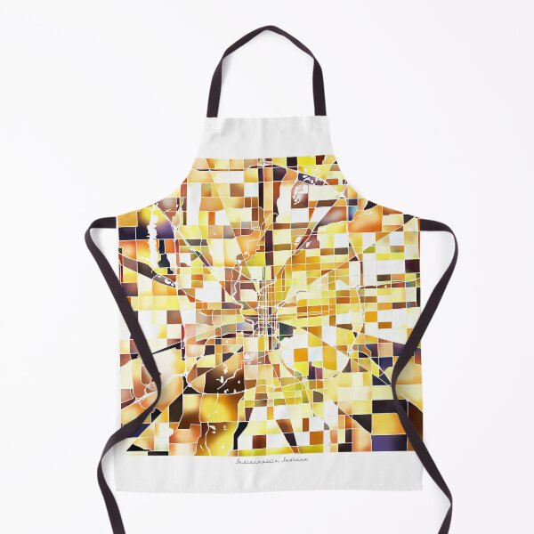 Item preview, Indianapolis Indiana City Map - Golden Yellow designed and sold by StylishStacks.