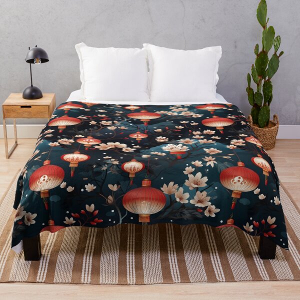Artikelvorschau, Blumen und Laternen im chinesischen Stil entworfen und verkauft von MuteluArtwork.