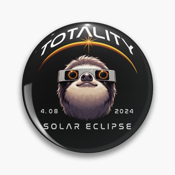Item preview, Totality, a sloth wearing sunglasses looking up  at the Total Solar Eclipse, Eclipse Viewing Animal 2024 designed and sold by jeyel7.