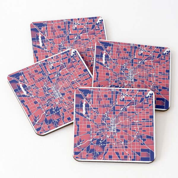 Item preview, Indianapolis Indiana City Map - Red-Blue Duotone designed and sold by StylishStacks.