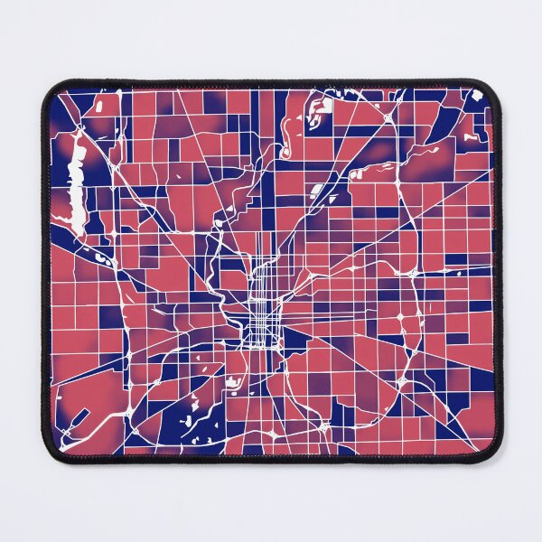 Item preview, Indianapolis Indiana City Map - Red-Blue Duotone designed and sold by StylishStacks.