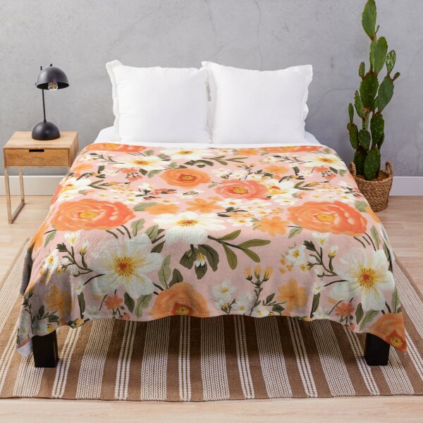 Item preview, Estampado de flores, rosa rubor, melocotón, colores naranja. designed and sold by iclipart.