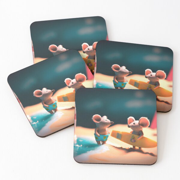 Item preview, MICE carrying tiny surf boards designed and sold by Mikano2.